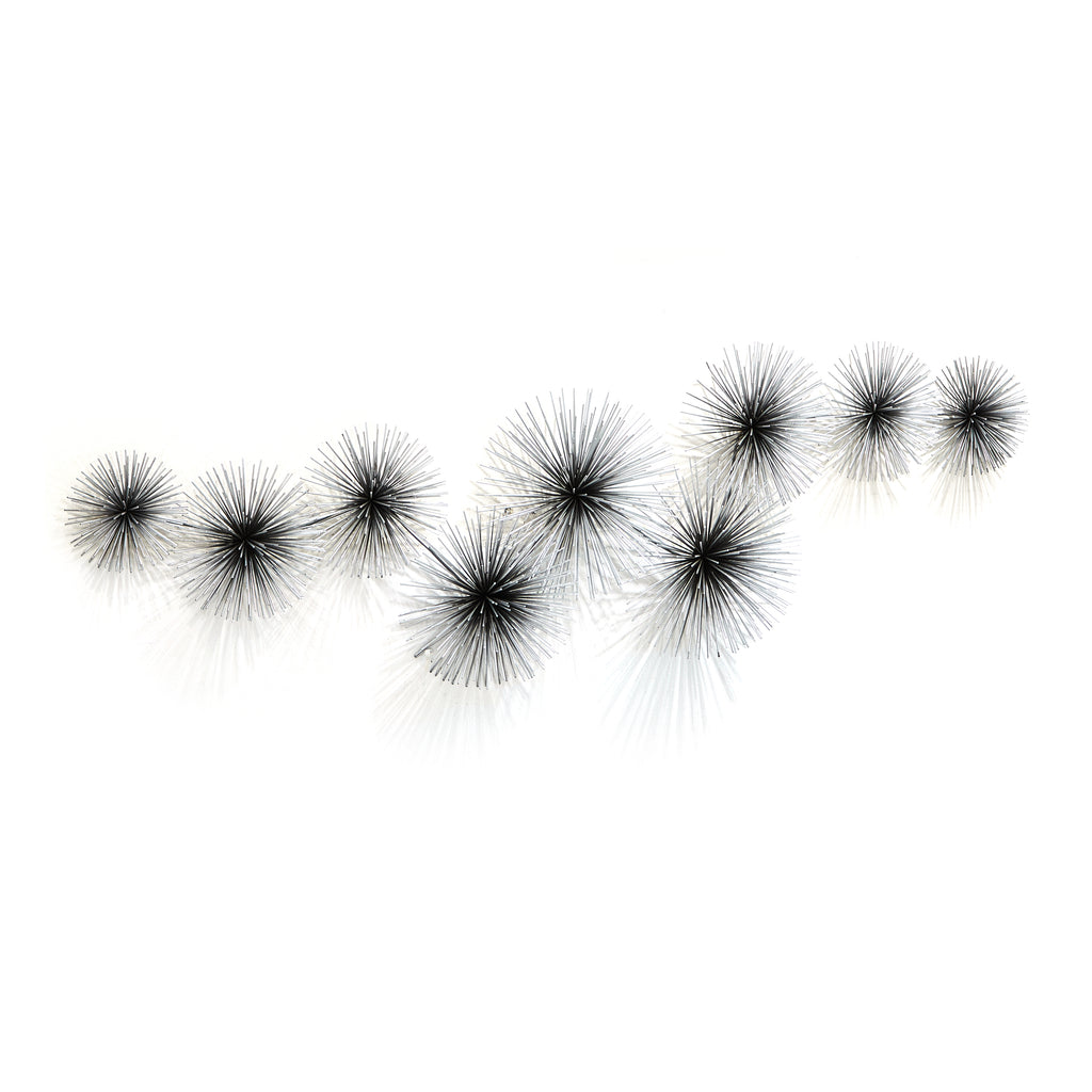 Silver Spiky Ball Wall Sculpture