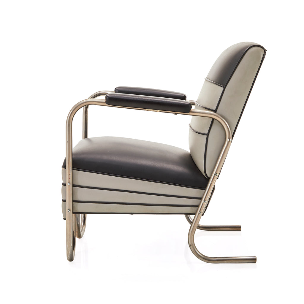 Black & Grey Deco Lounge Chair