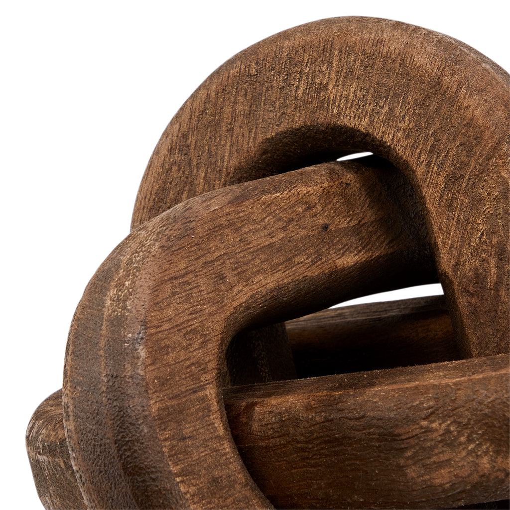Wood Knot Table Sculpture Dark (A+D)