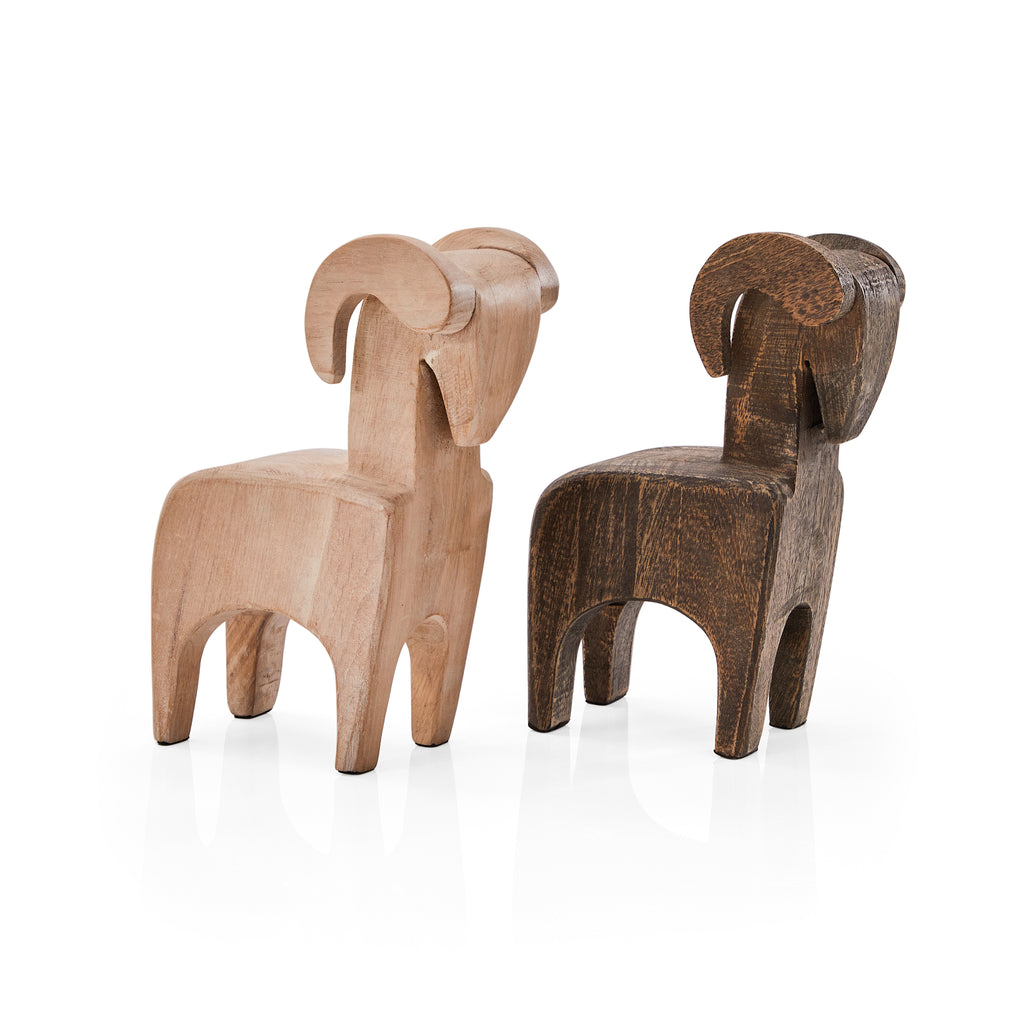 Wood Light Ram Table Sculpture (A+D)