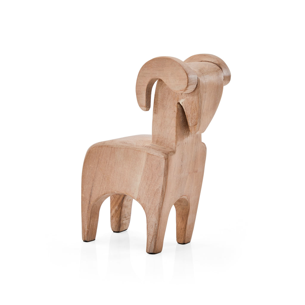 Wood Light Ram Table Sculpture (A+D)