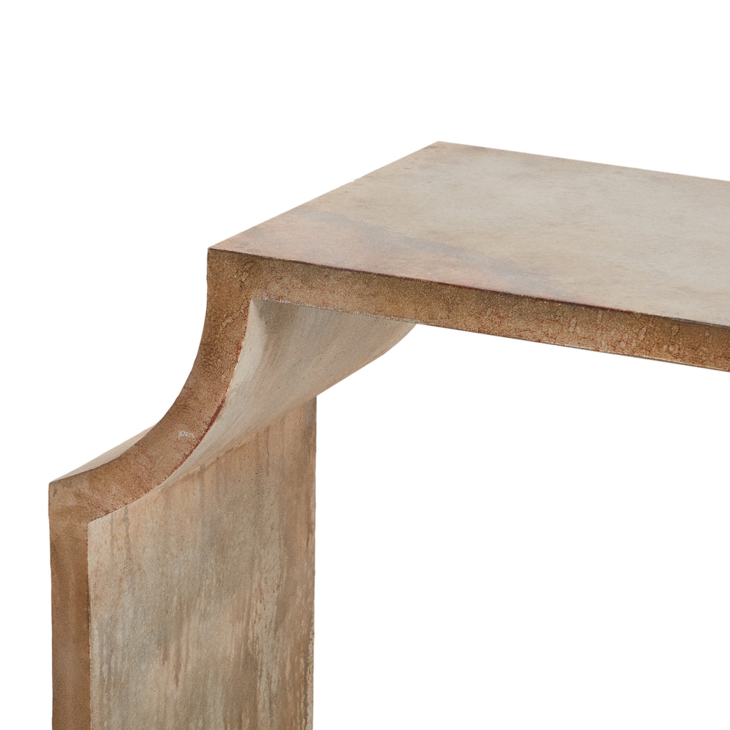 Grey Faux Stone Console Table