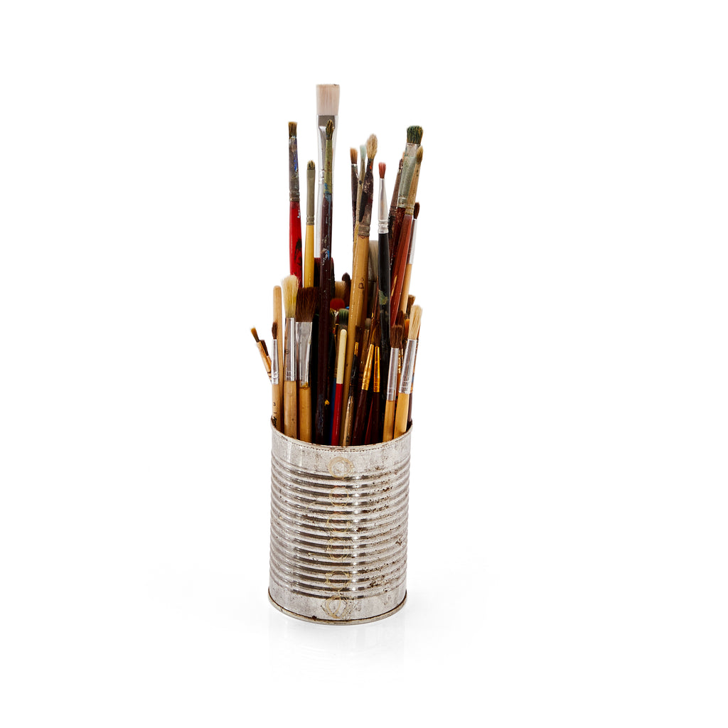 Silver Can with Paint Brushes A (A+D)