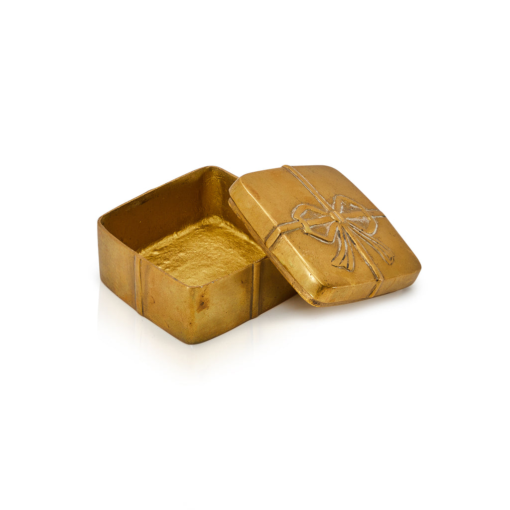 Gold Metal Trinket Box (A+D)
