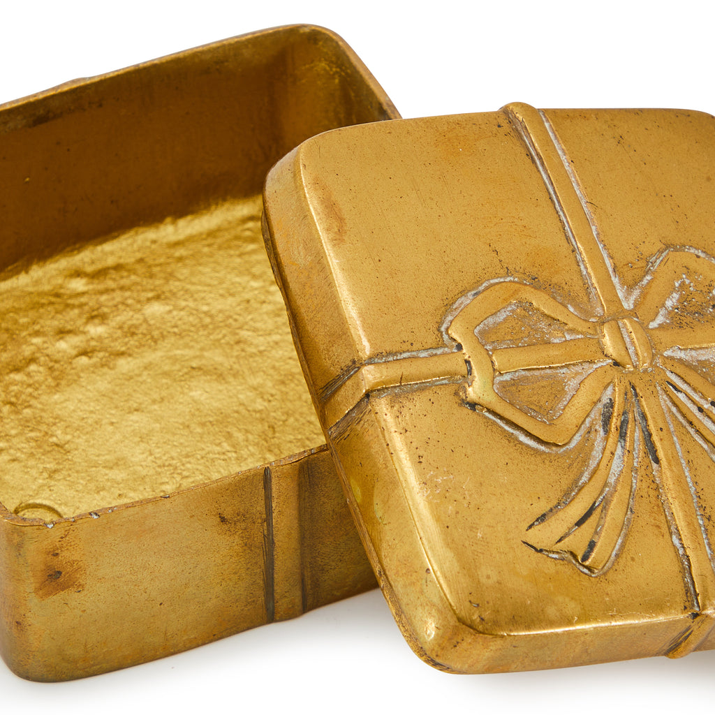 Gold Metal Trinket Box (A+D)