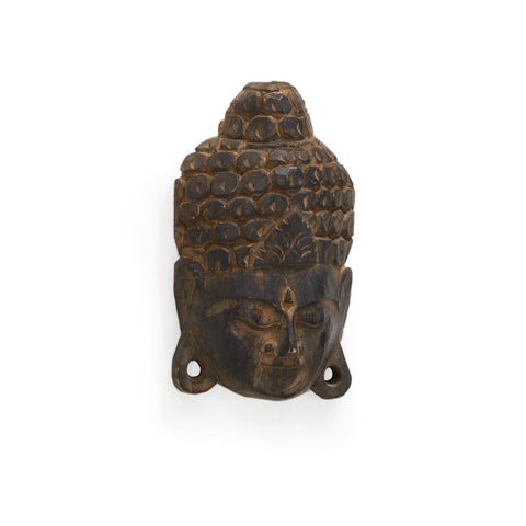 Wood Buddha Mask with Forehead Triangle (A+D)