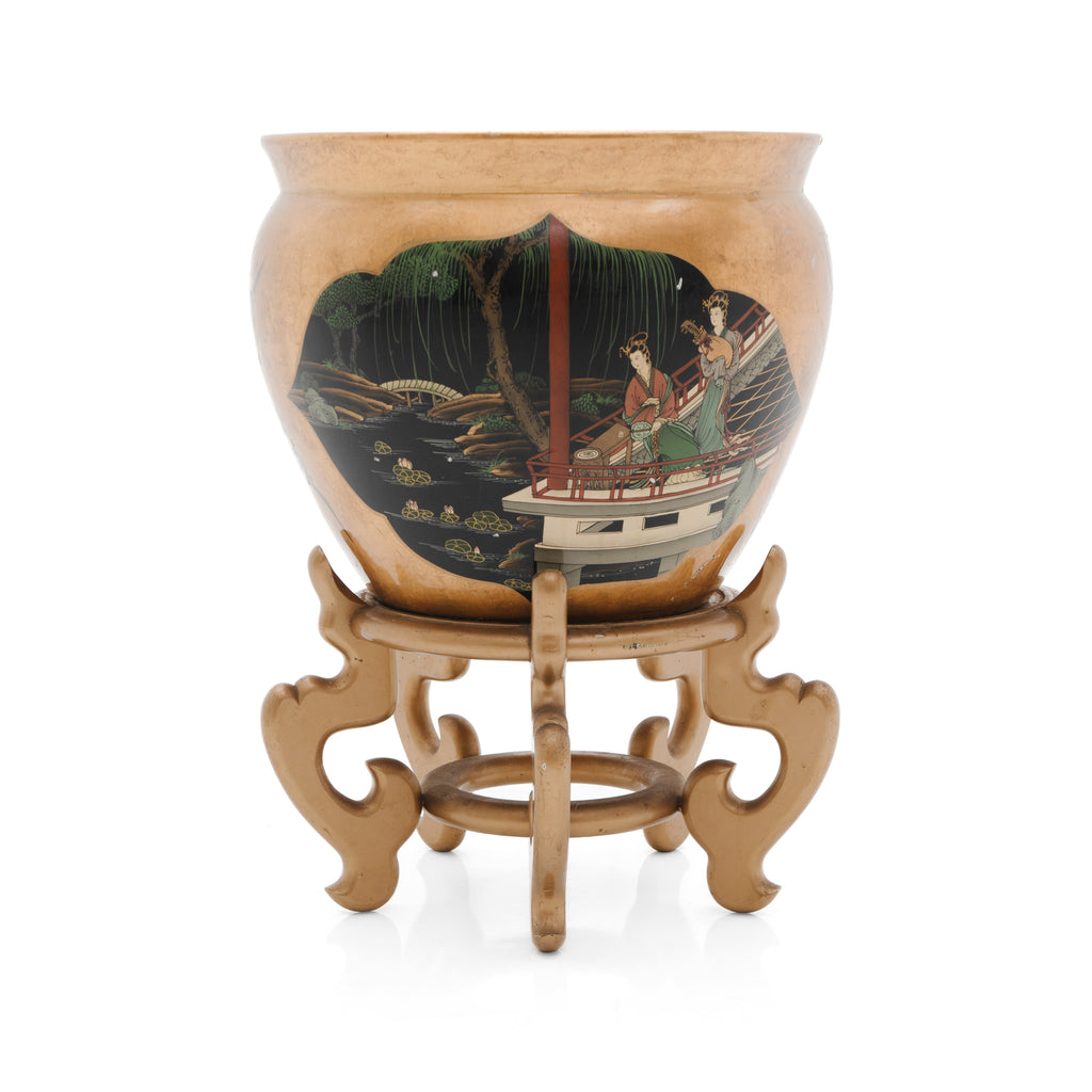 Gold Japanese Vase Planter