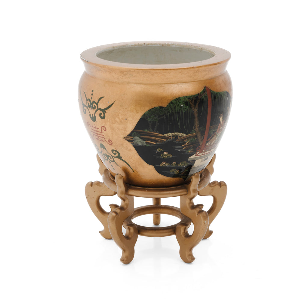 Gold Japanese Vase Planter
