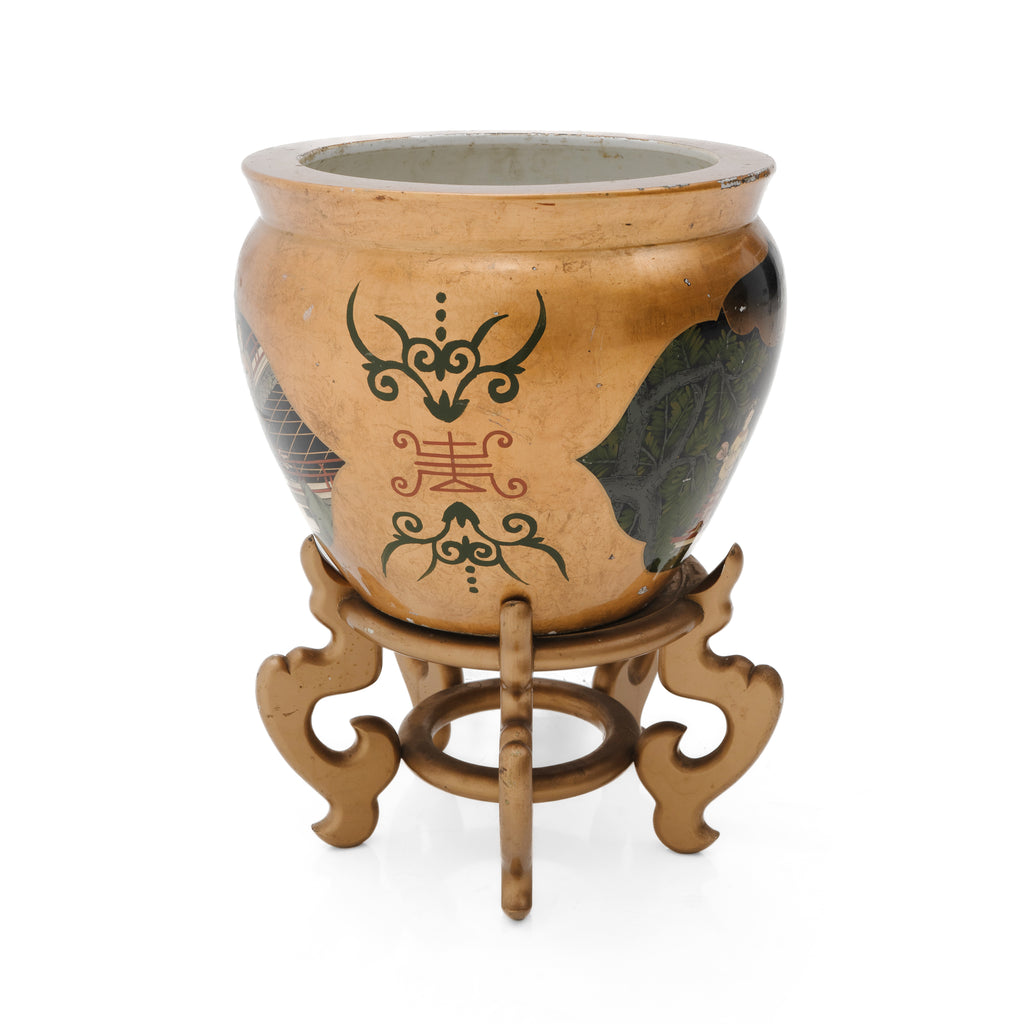 Gold Japanese Vase Planter