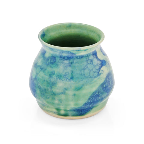 Blue & Green Ceramic Vase Wide (A+D)