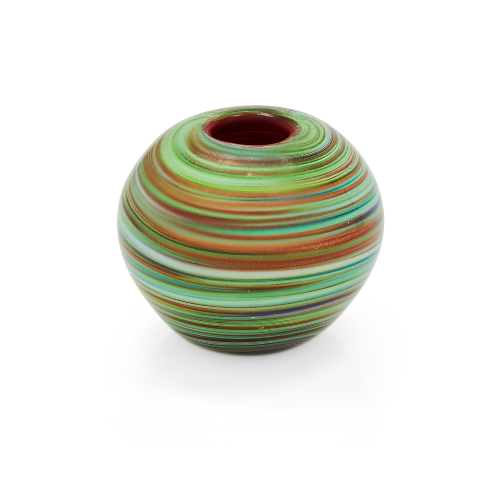 Green Swirl Ceramic Vase (A+D)