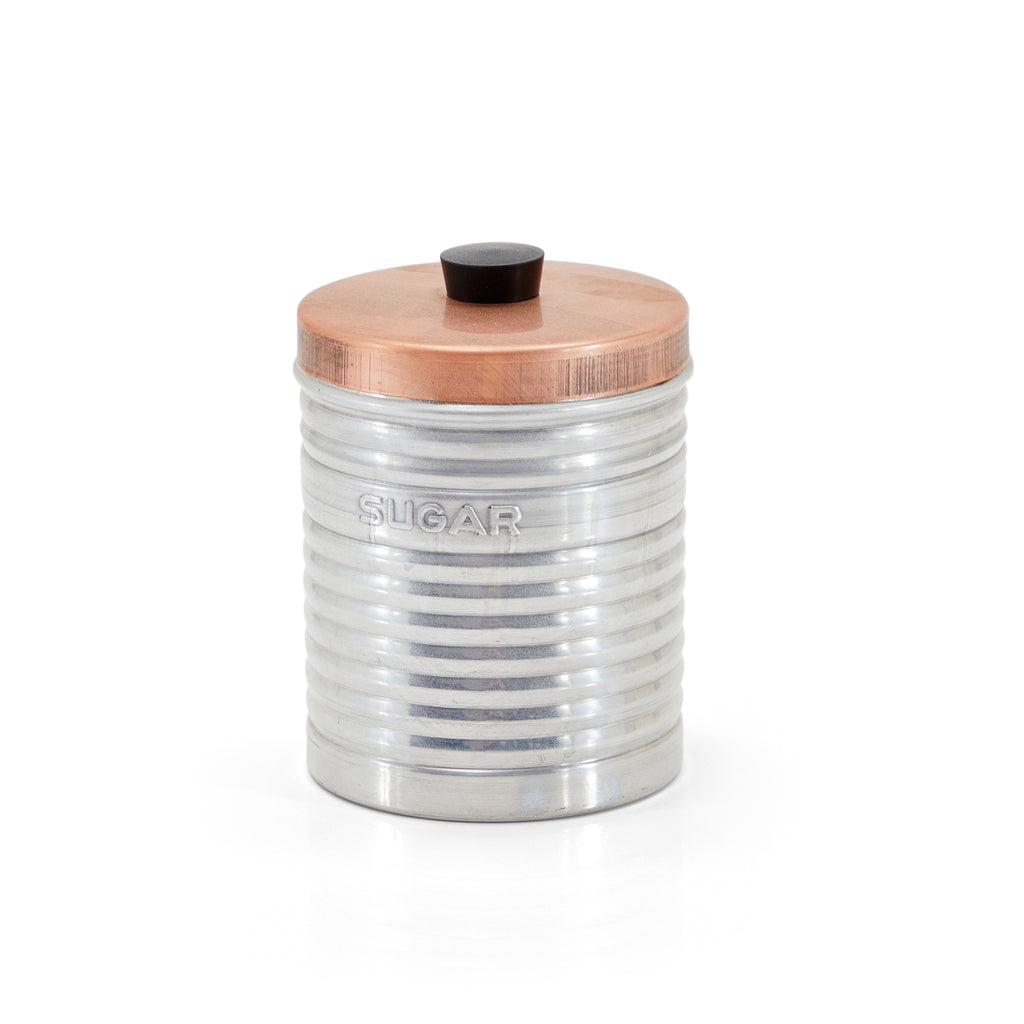 Metal Sugar Tin with Copper Top (A+D)