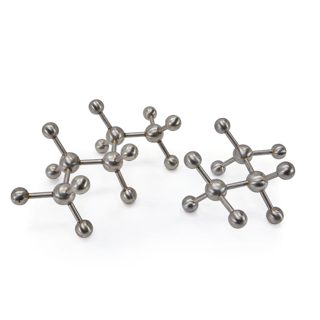 Silver Metal Abstract Molecule Table Sculpture - Large (A+D)