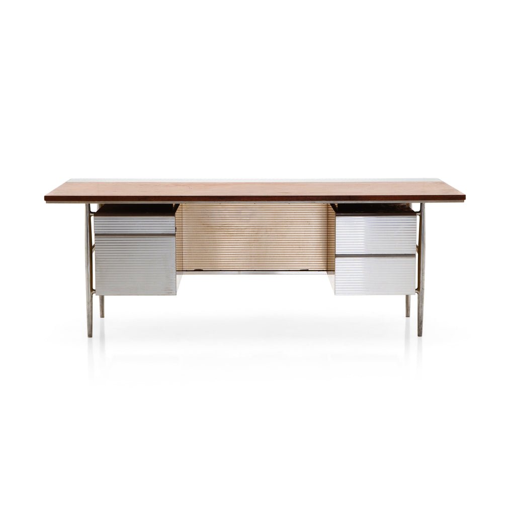 Wood & Metal Mid-Century Modern Work Desk