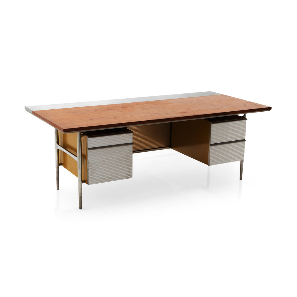 Wood & Metal Mid-Century Modern Work Desk