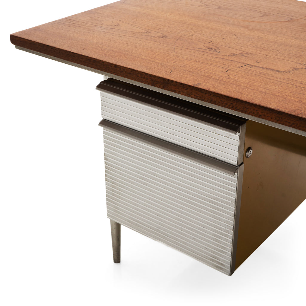 Wood & Metal Mid-Century Modern Work Desk