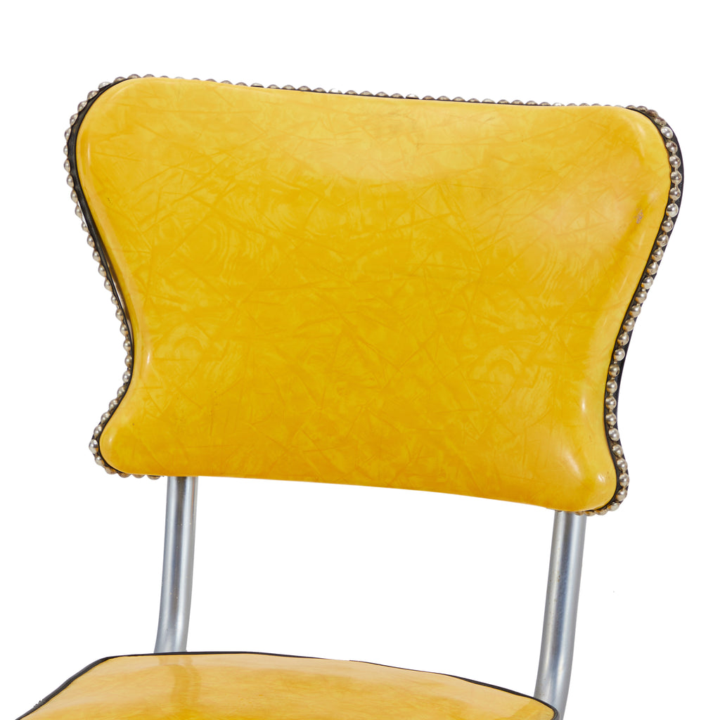 Yellow Vinyl Dining Chair