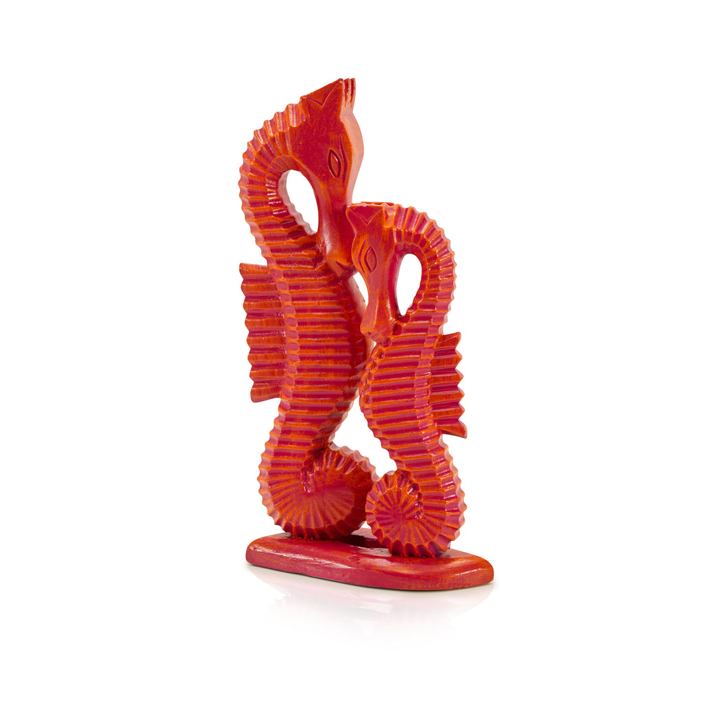 Red Seahorse Table Sculpture
