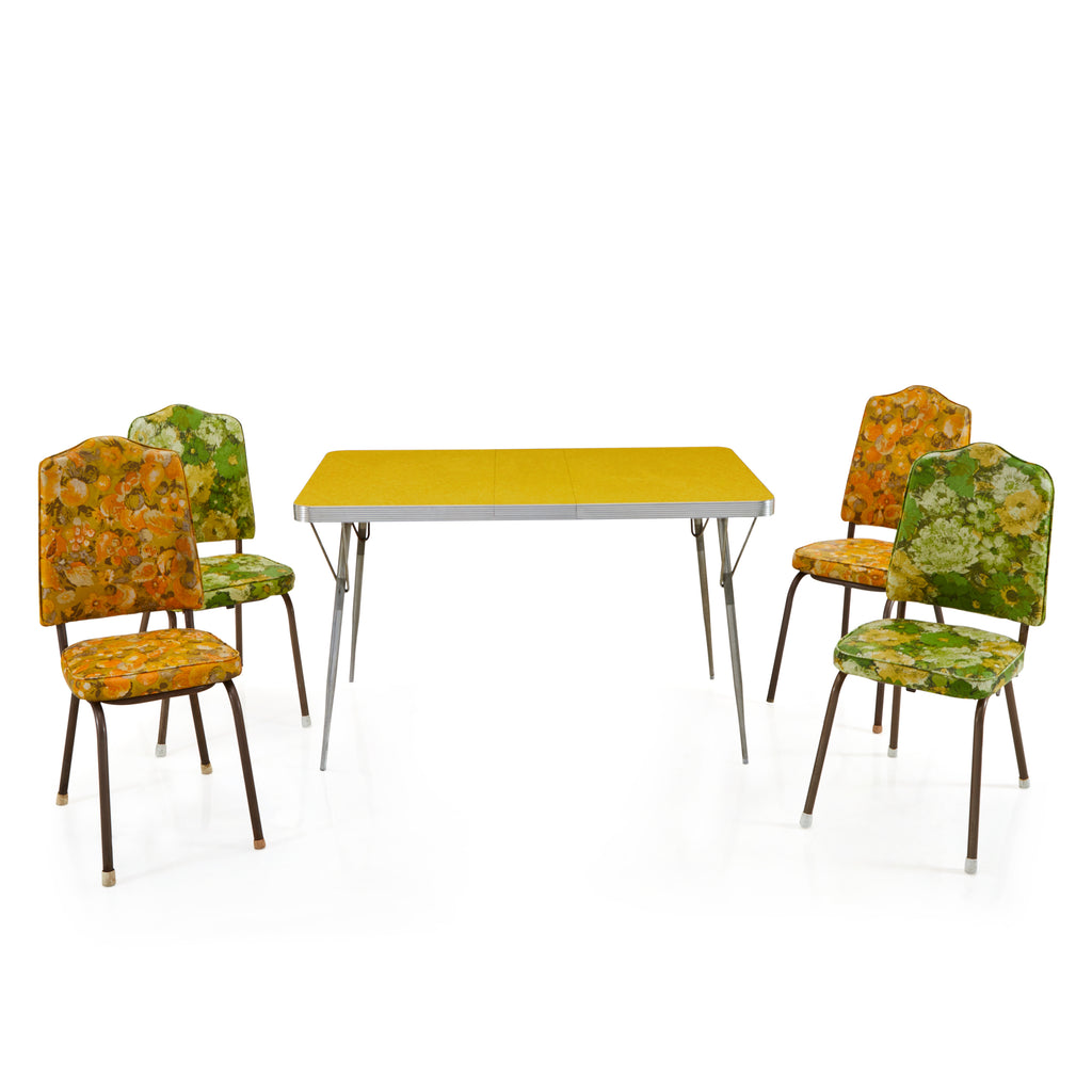 Yellow & Silver Vintage Kitchen Table