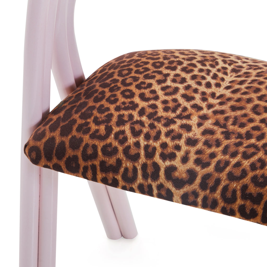 Pink Rattan & Jaguar Dining Chair