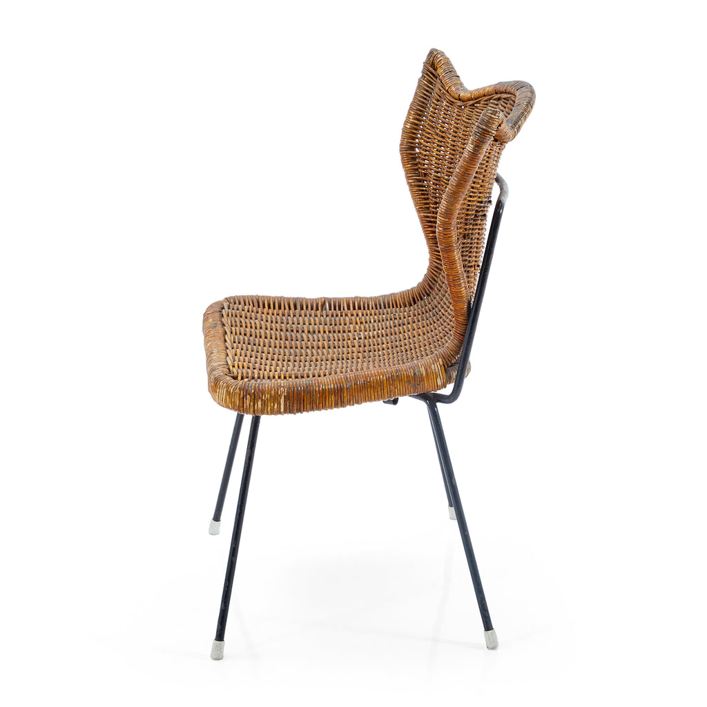 Wicker Wavy Back Side Chair
