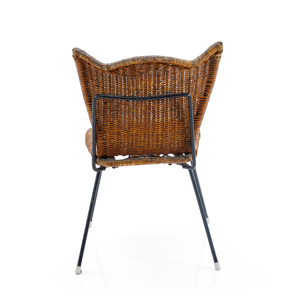 Wicker Wavy Back Side Chair