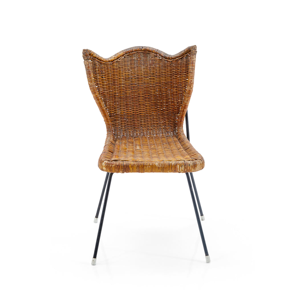 Wicker Wavy Back Side Chair