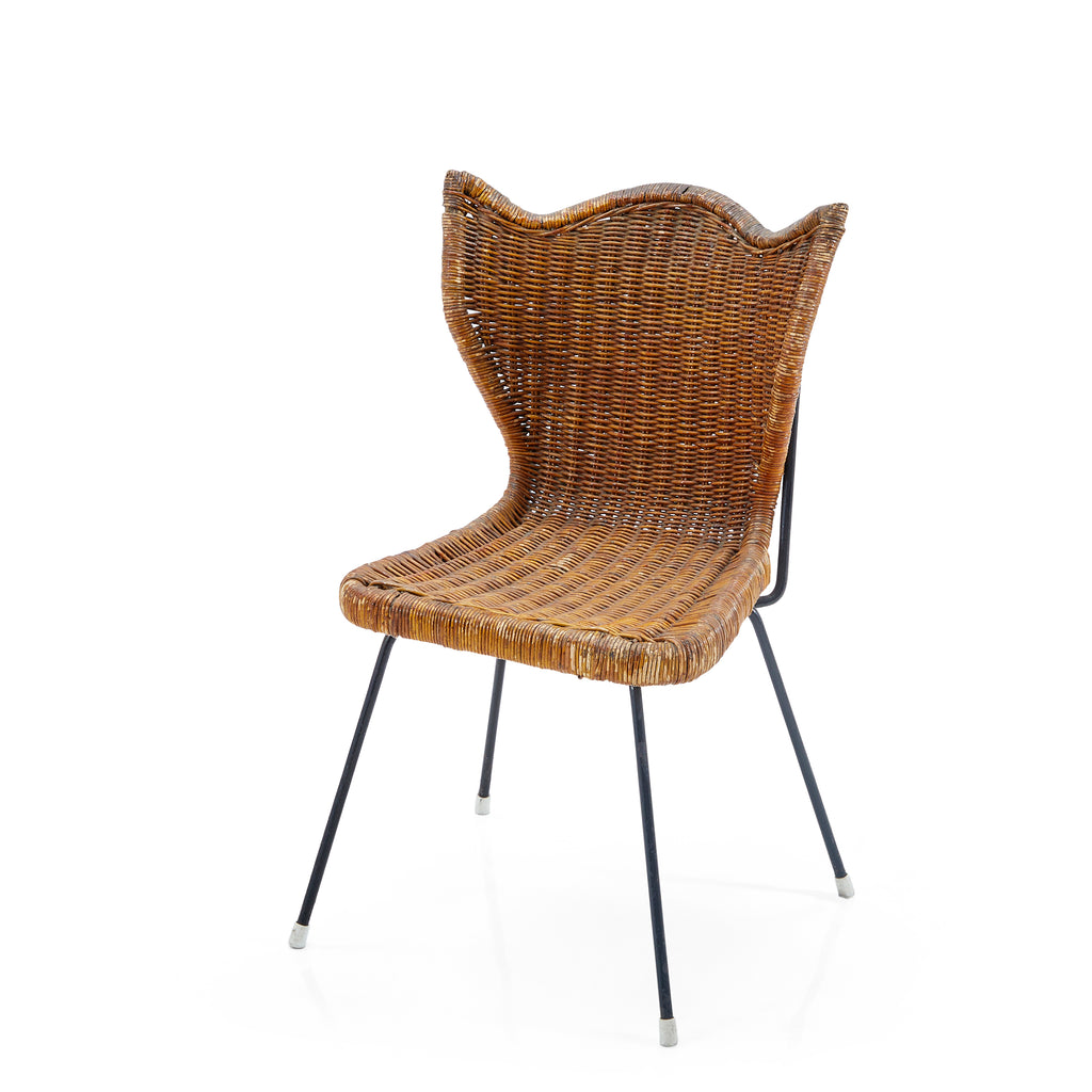 Wicker Wavy Back Side Chair
