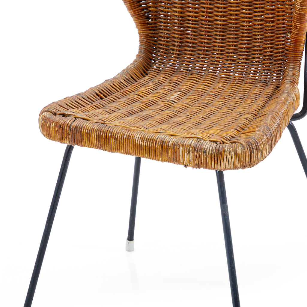 Wicker Wavy Back Side Chair