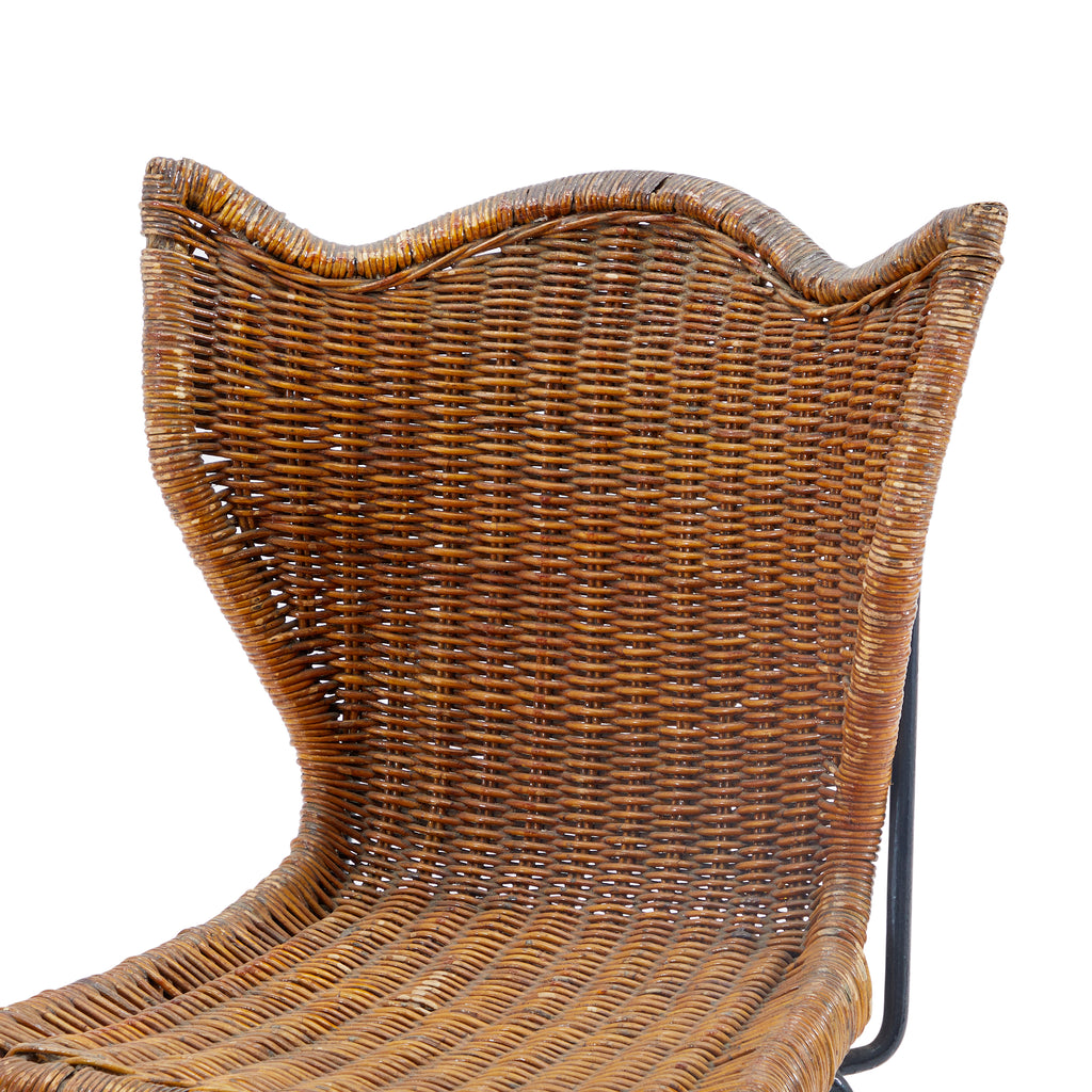 Wicker Wavy Back Side Chair