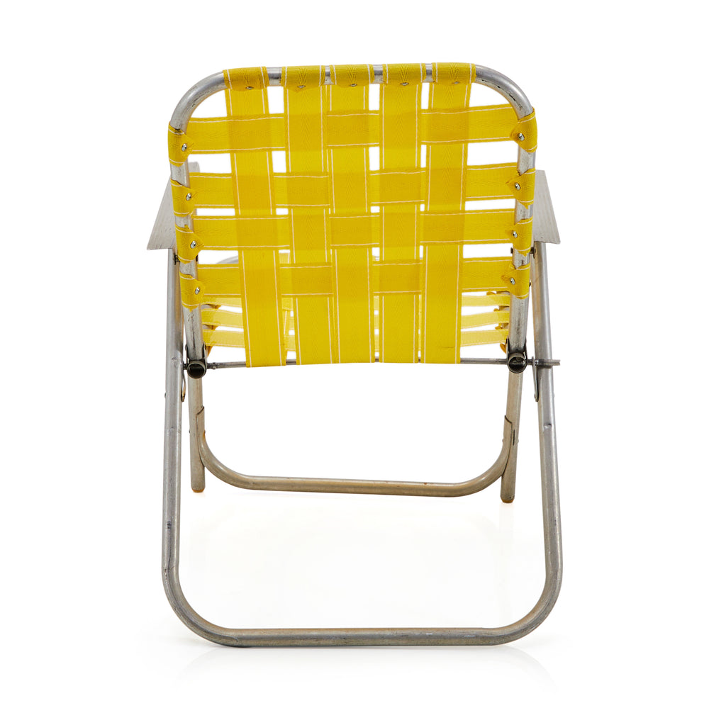 Yellow Woven Folding Patio Chair