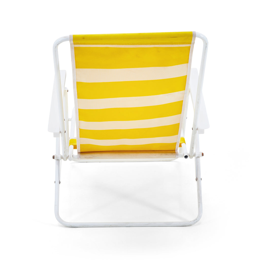 Yellow & White Folding Beach Chair