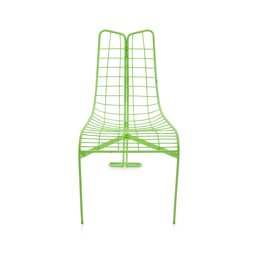 Green Wire Three Leg Modern Outdoor Chair