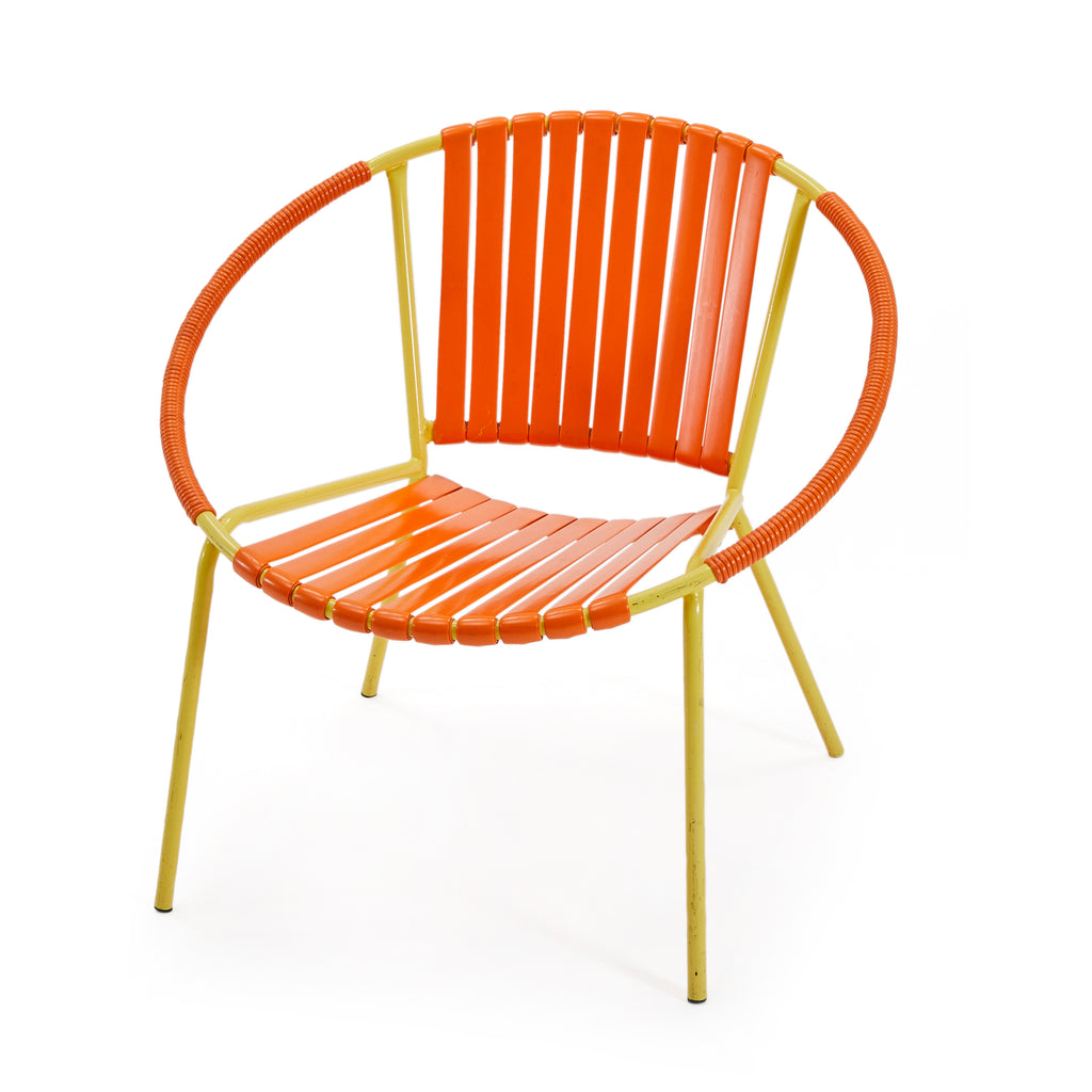 Orange & Yellow Cord Hoop Chair
