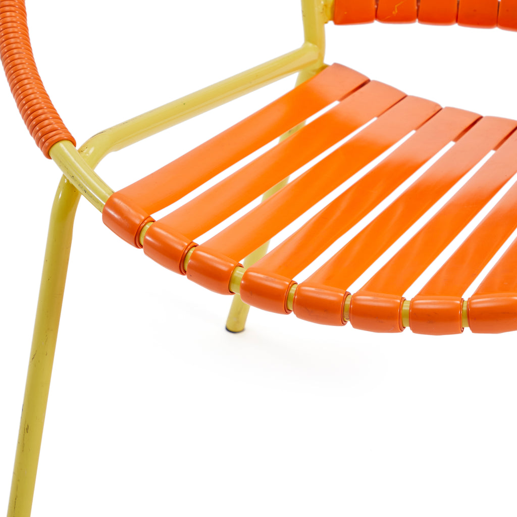 Orange & Yellow Cord Hoop Chair