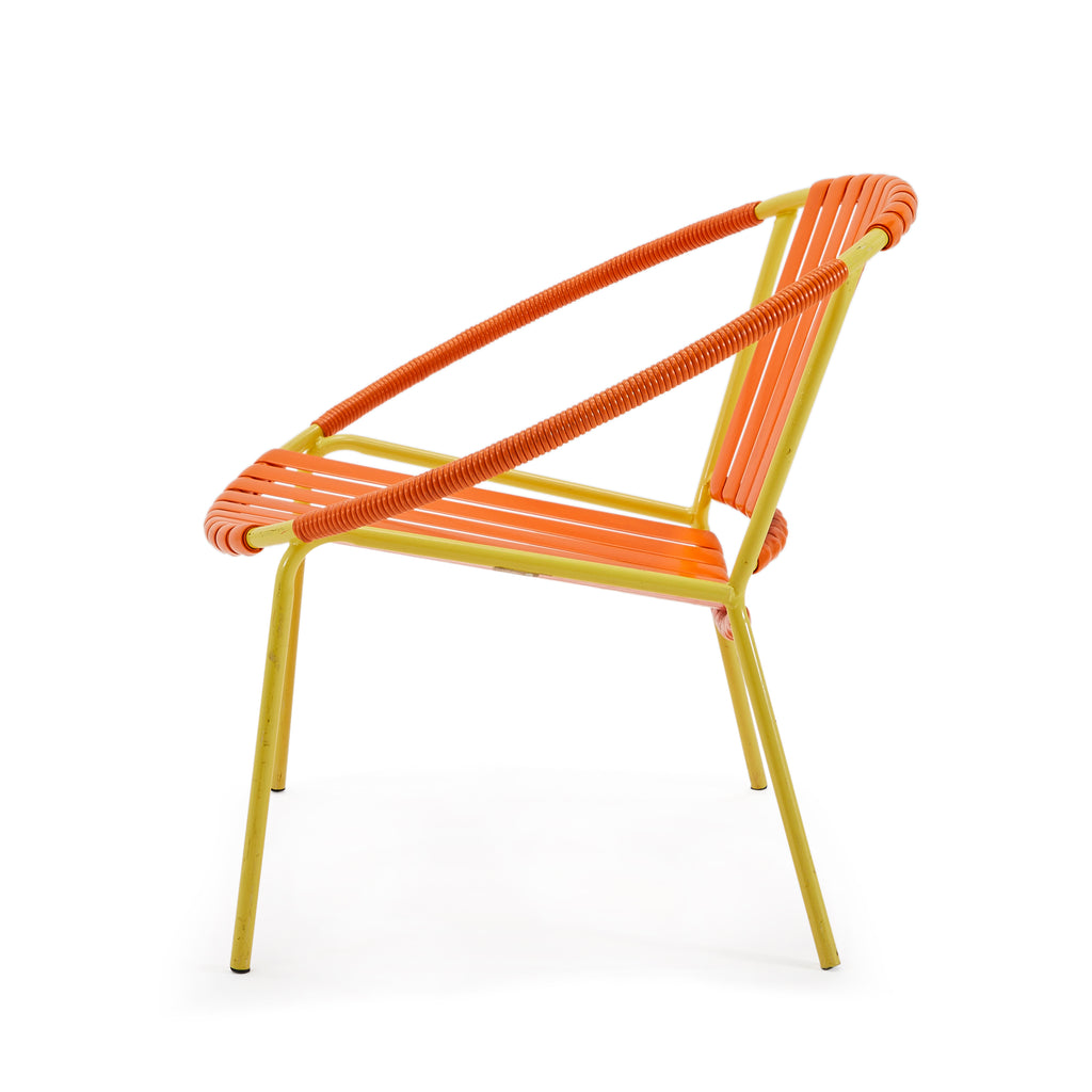 Orange & Yellow Cord Hoop Chair