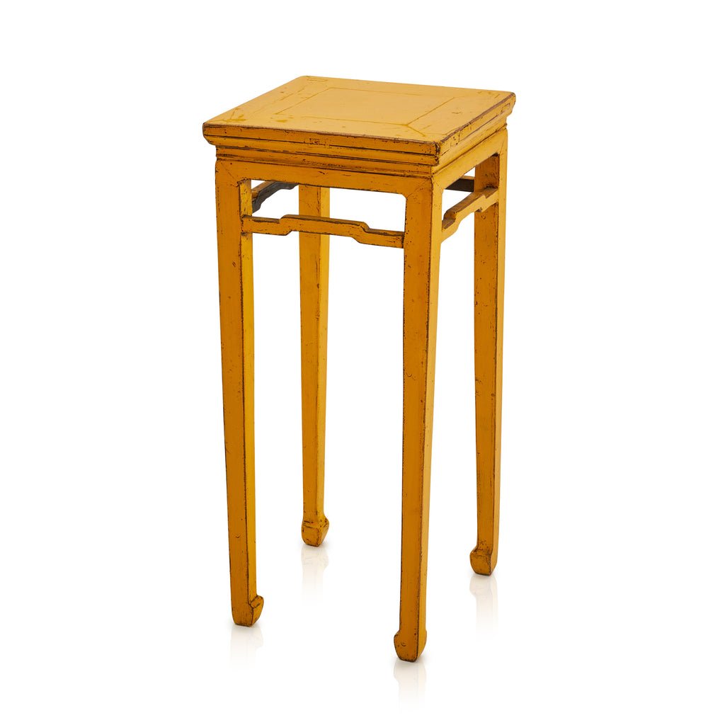 Yellow Vintage Pedestal Table