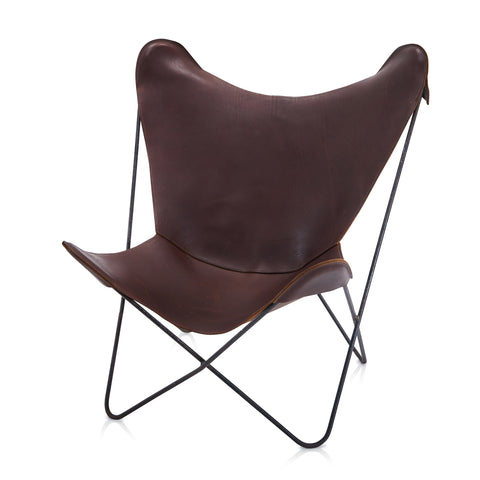 Butterfly Chair - Dark Brown Leather