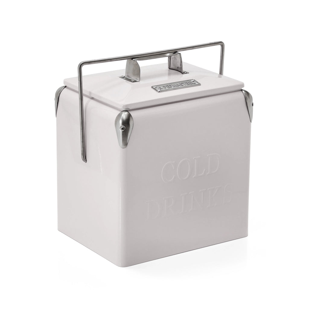 Metal Drink Cooler - White