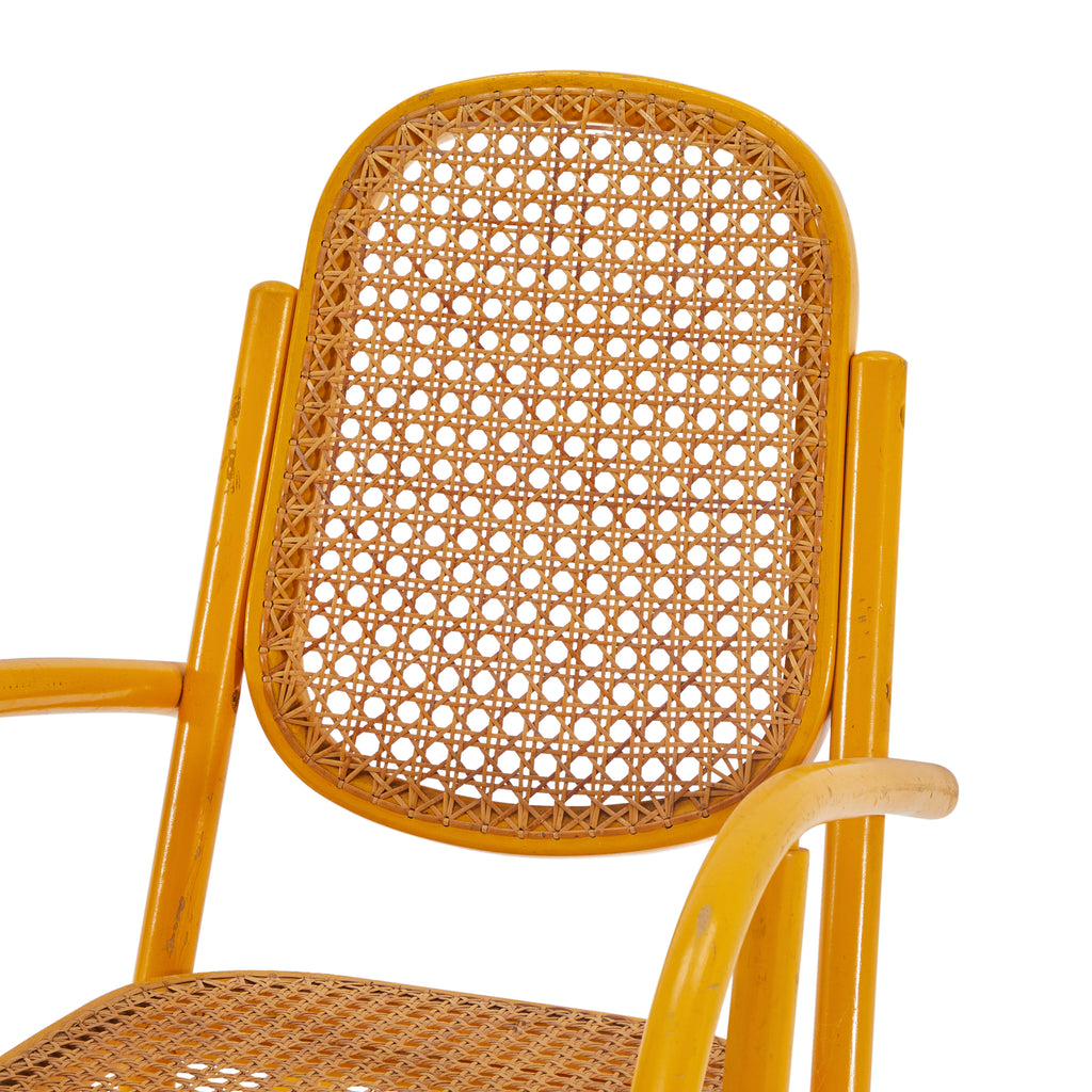 Yellow & Cane Kid's Rocking Chair