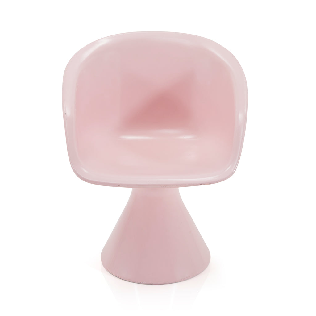Pink Fiberglass Bucket Dining Chair