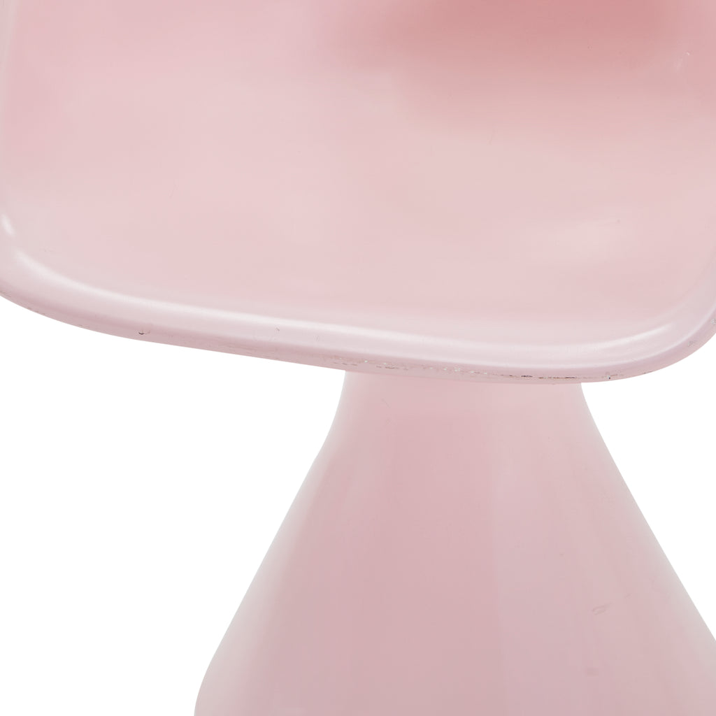 Pink Fiberglass Bucket Dining Chair