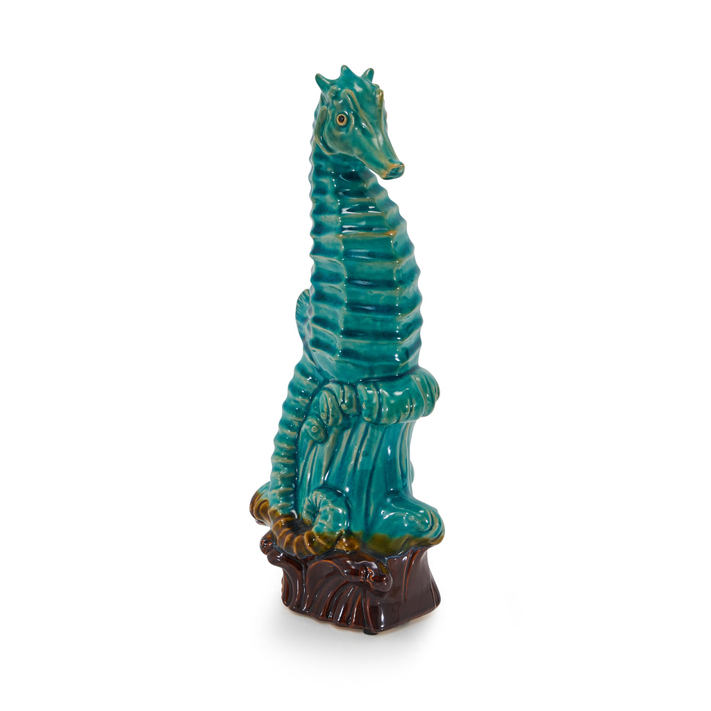 Blue Seahorse Table Sculpture Large