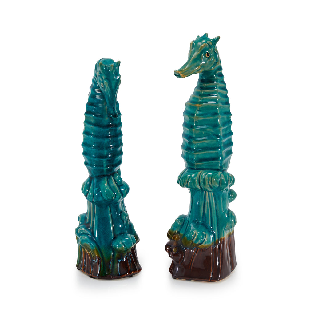 Blue Seahorse Table Sculpture Small