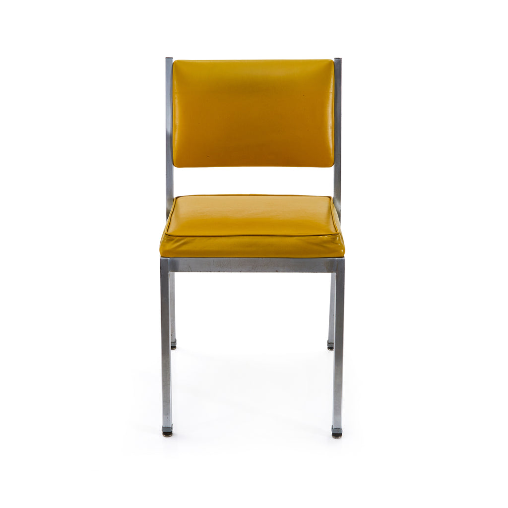 Yellow Vinyl Metal Stacking Chair