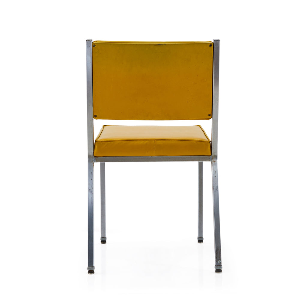 Yellow Vinyl Metal Stacking Chair