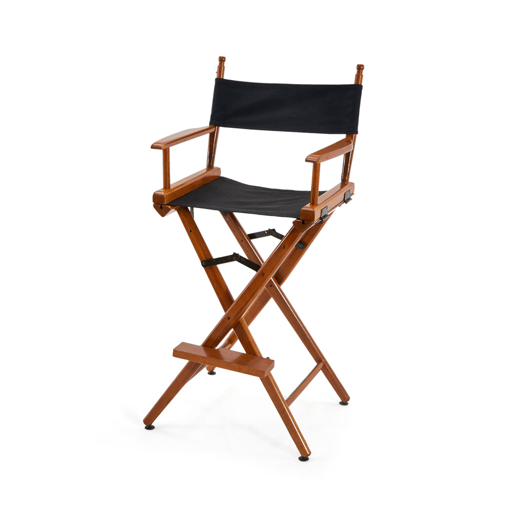 Black & Wood Tall Director's Chair