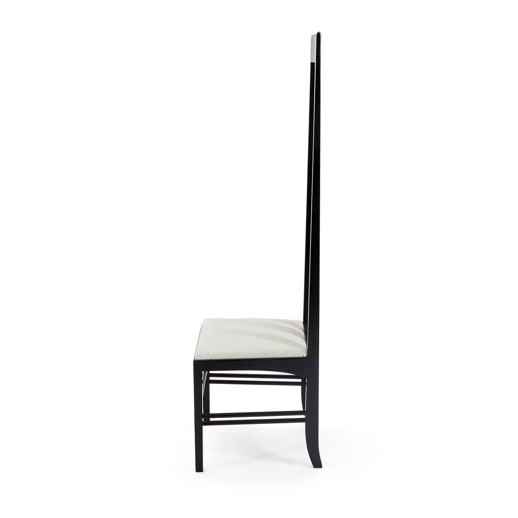 Black Wood High Back Chair