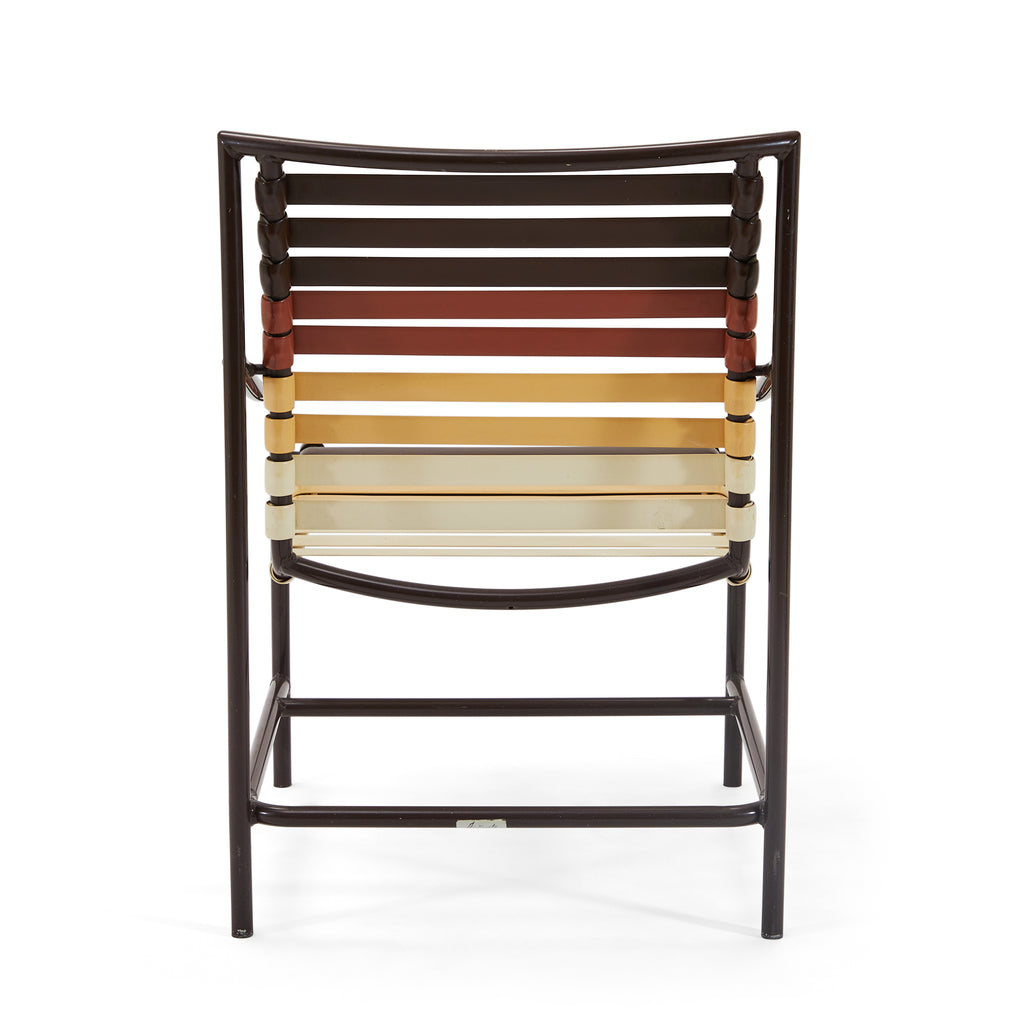 Brown Gradient Outdoor Dining Chair