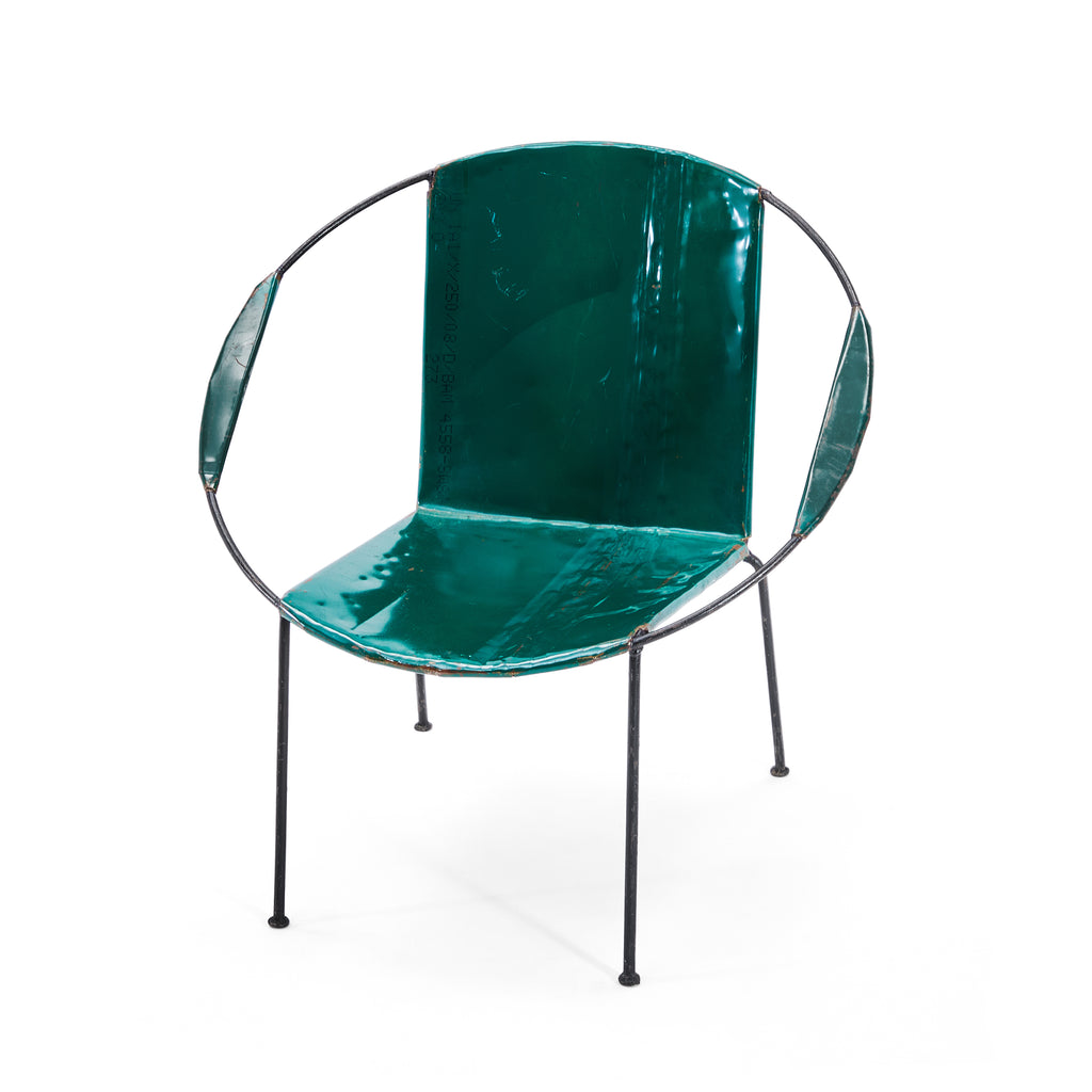 Green Metal Modern Ring Chair